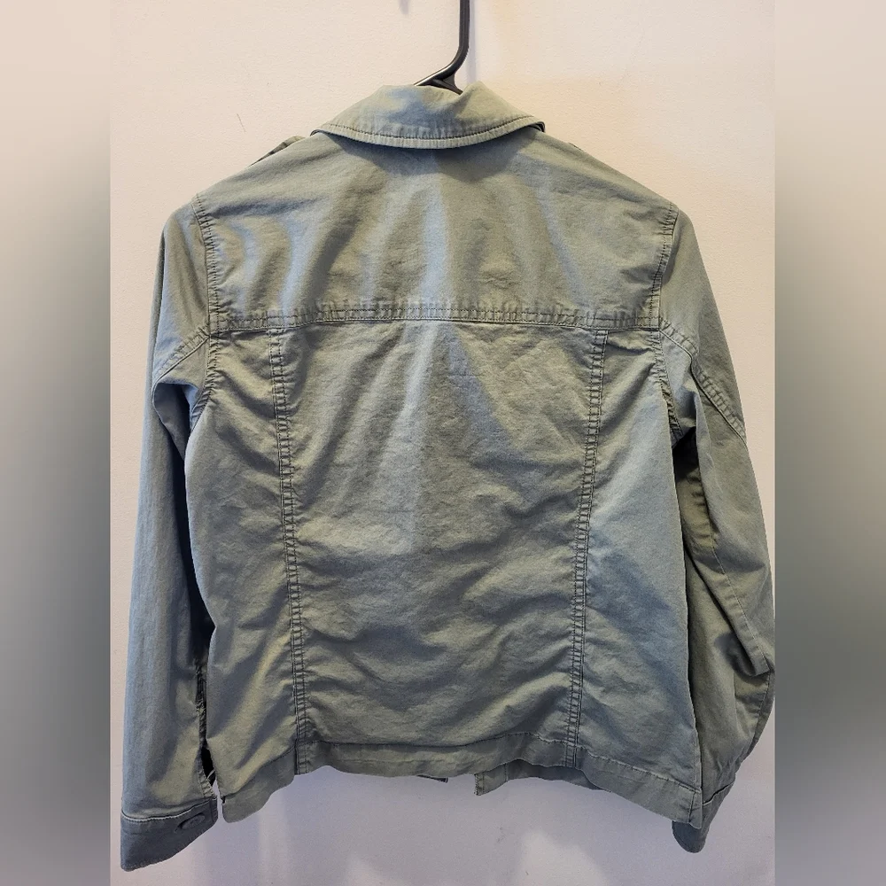 Eddie Bauer Women's XS Military Style Green Lightweight Button Utility Jacket